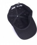 Baseball Caps Men and Women Baseball Caps Cotton Embroidered Shark Digital Logo Soft Adjustable Dad Hat - Black - C91943K5D5N...