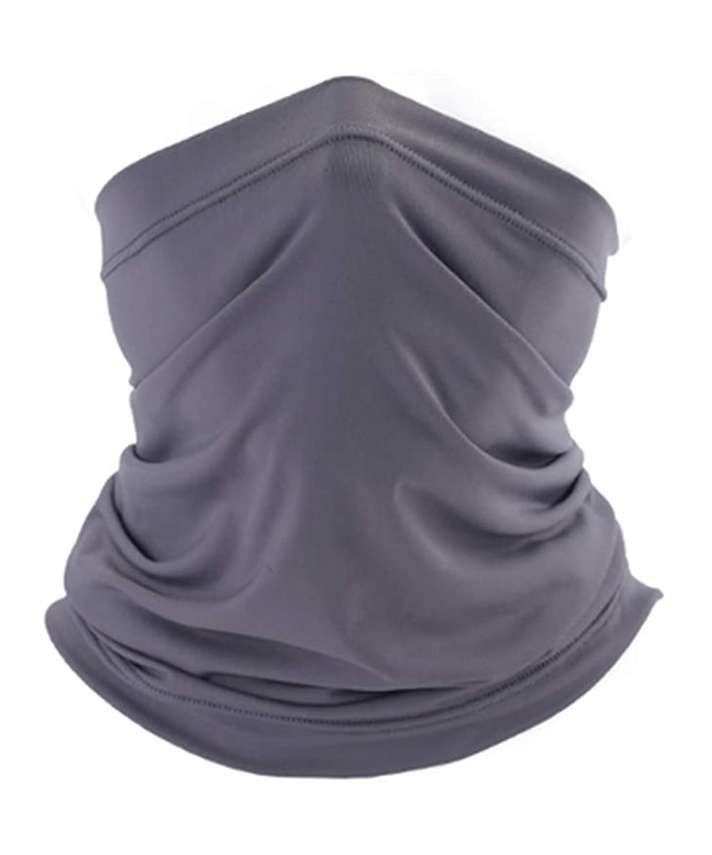Balaclavas Summer Neck Gaiter Face Scarf/Neck Cover/Face Cover for Sun Protection Headwear Hear Warp - Gray - CU197T6DQC0 $15.54