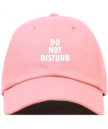 Baseball Caps Do Not Disturb Baseball Cap Embroidered Cotton Adjustable Dad Hat - Light Pink - CV18YZGMGN9 $28.97