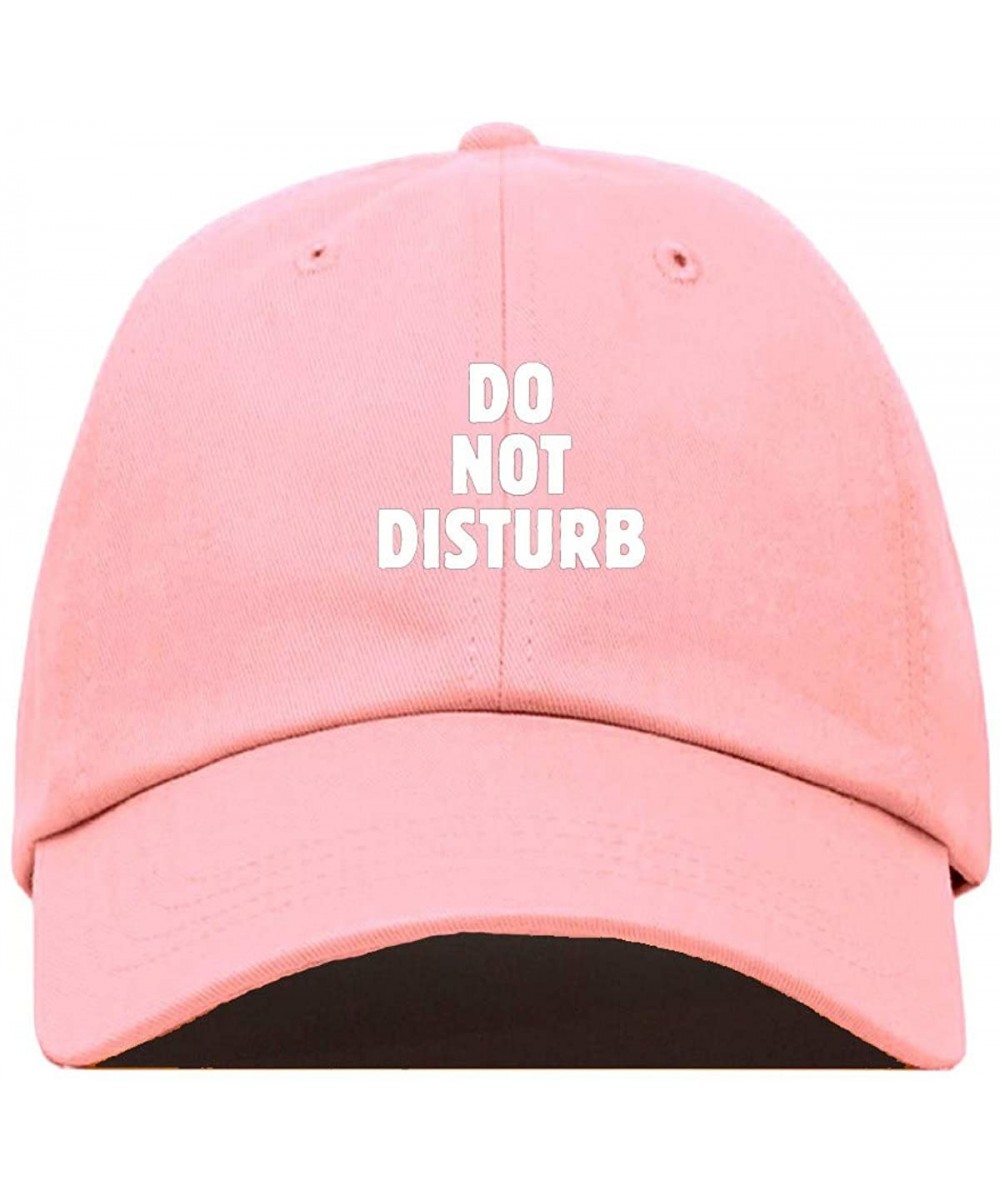 Baseball Caps Do Not Disturb Baseball Cap Embroidered Cotton Adjustable Dad Hat - Light Pink - CV18YZGMGN9 $21.44