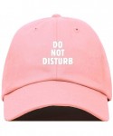 Baseball Caps Do Not Disturb Baseball Cap Embroidered Cotton Adjustable Dad Hat - Light Pink - CV18YZGMGN9 $21.44