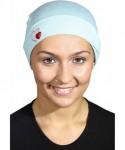 Skullies & Beanies Womens Soft Sleep Cap Comfy Cancer Hat with Hearts Applique - Mint - CU189SN6ARO $19.77