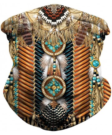 Balaclavas Seamless Bandanas Balaclava Face Mask Neck Gaiter Tie Dye Print for Men Women - Native American - CO197W6WH79 $15.66