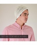 Skullies & Beanies Mens Summer Beanie Cotton - Womens Crochet Slouch Cap Hand Made Chemo Hat - Beige - CK114VG0OCP $21.76