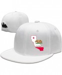 Baseball Caps California State Map Cali Bear Style Visor Hats Cap Snapback Summer Hat - White - C912LIDZ9AJ $20.41