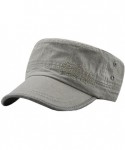 Newsboy Caps Men's Solid Color Military Style Hat Cadet Army Cap - B--light Gray - CT18E2LLAU9 $15.38