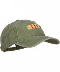 Baseball Caps Vietnam Service Ribbon Embroidered Washed Cap - Olive - C6186MAR256 $34.82