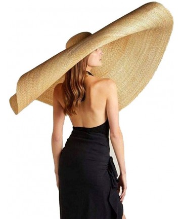 Sun Hats 31.4" Inch Huge Sun Hat UPF 50+ Foldable Straw Hats Cover Full Body Beach Hat for Vacation Holiday Outing - CL18W7Q9...