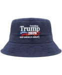 Baseball Caps Trump 2020 Bucket Hat Keep America Great Campaign Embroidered US Hat Rally Campaign BH101 - Bh101 Navy - CO1946...