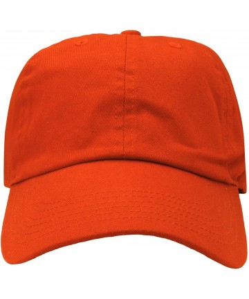 Baseball Caps 12-Pack Wholesale Classic Baseball Cap 100% Cotton Soft Adjustable Size - Orange - CV18E6M5ERM $61.67