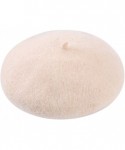 Berets Wool Beret Hat-Solid Color French Style Winter Warm Cap for Women and Girls- Lady Casual Use - Beige - CR1930MI5RU $13.98