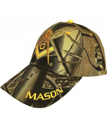 Baseball Caps Freemason Mason Symbol Adjustable 3D Embroidery Baseball Cap Hat - Camo - C412NU1B7HH $14.00