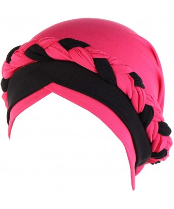 Skullies & Beanies Chemo Cancer Head Hat Cap Ethnic Bohemia Pre-Tied Twisted Braid Hair Cover Wrap Turban Headwear - CB192EMU...