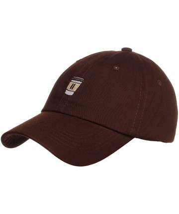 Baseball Caps Embroidery Classic Cotton Baseball Dad Hat Cap Various Design - Cup Dark Brown - C612N5HOC9K $25.04