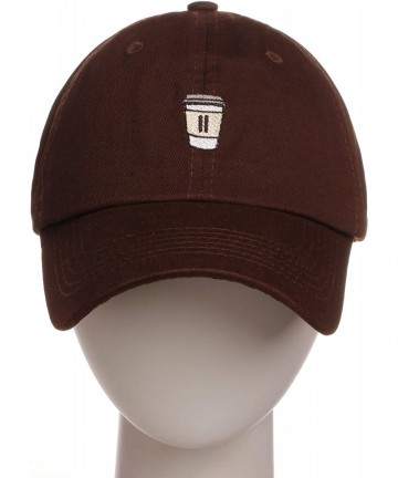 Baseball Caps Embroidery Classic Cotton Baseball Dad Hat Cap Various Design - Cup Dark Brown - C612N5HOC9K $19.37