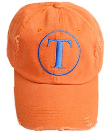 Baseball Caps Monogrammed Distressed Trucker Hats Baseball Caps for Women - Unique Holiday for Women - Burnt Orange - CJ18KX6...