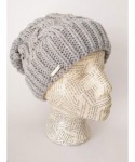 Skullies & Beanies Warm Winter Beanie for Women Chunky Cable Knit Hat M179 - Gray - C611BGN93FZ $23.70