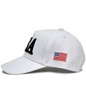 Baseball Caps USA 45 Trump Make America Great Again Embroidered Hat with Flag - White - CY18QZGI2Q9 $14.49