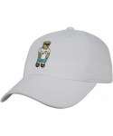 Baseball Caps LIT Teddy Cap Hat Dad Fashion Baseball Adjustable Polo Style Unconstructed New - White - CI1820NDU5X $17.85