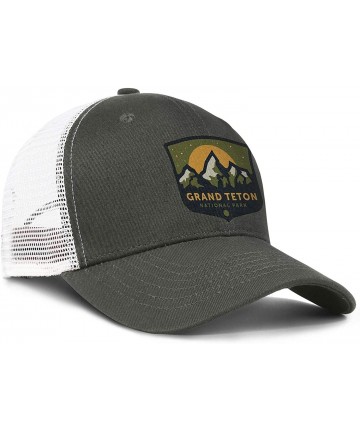 Baseball Caps Grand Teton National Park Mesh Baseball Snapback Cap Novelty Trucker Dad Hat - Grand Teton National-15 - CV18UU...