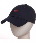 Baseball Caps Embroidery Classic Cotton Baseball Dad Hat Cap Various Design - Usa Navy - CT12NELE1AW $19.12