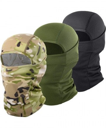 Balaclavas Balaclava - Breathable Face Mask Sun UV Protection for Motorcycle - Deep Green+camouflage - CL192ZGOC5A $26.00