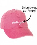 Baseball Caps Delta Zeta (N) Sorority Baseball Hat Cap Cursive Name Font dz - Hot Pink - CA188UCQH9G $26.73