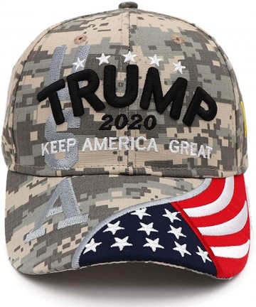 Baseball Caps Trump 2020 Keep America Great Campaign Embroidered USA Flag Hats Baseball Trucker Cap for Men and Women - CV193...