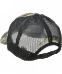 Baseball Caps Men's Camo Front Black Mesh Hat - Green - CL11HEBQSLP $29.19