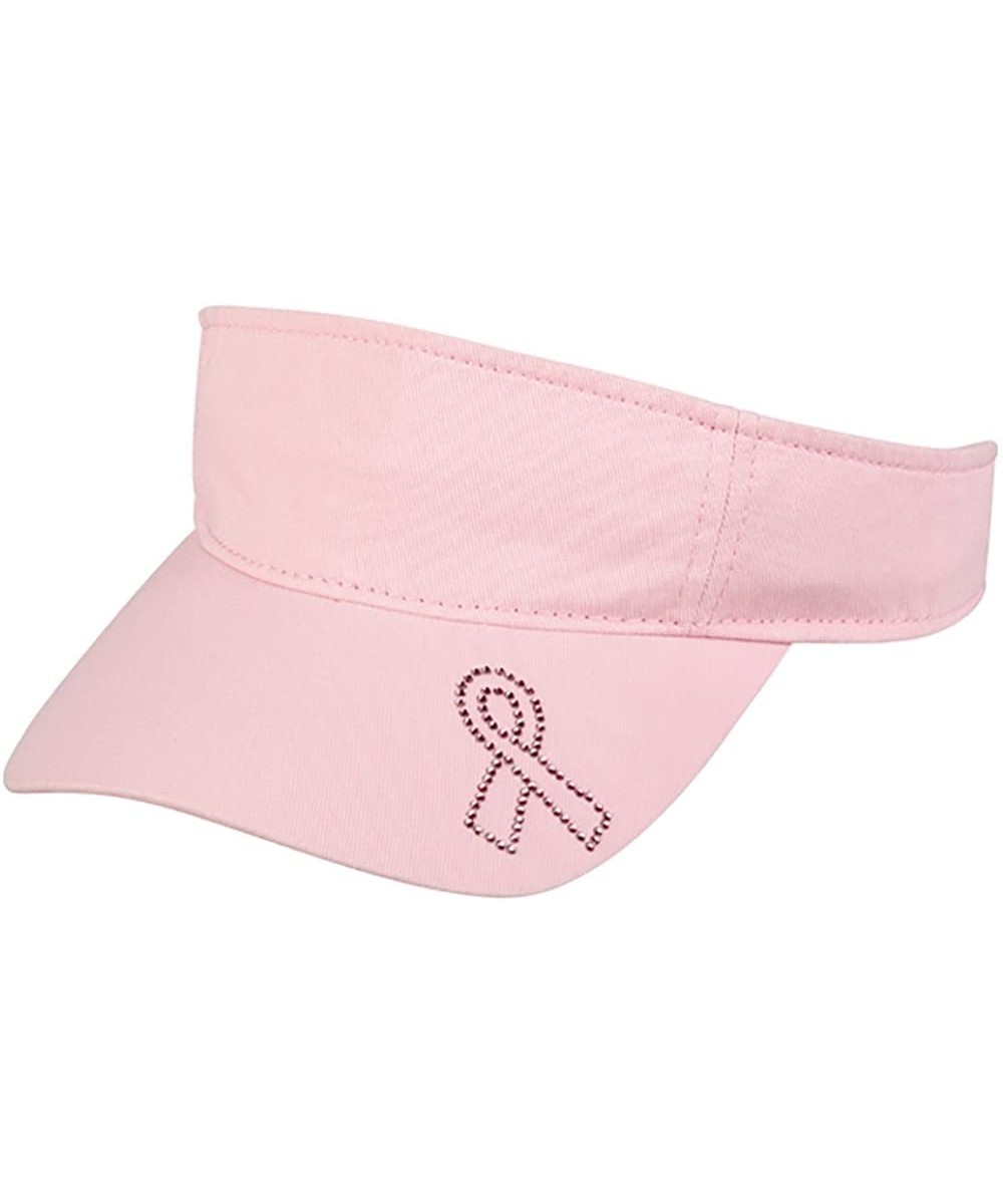 Visors Outdoorcap Men's Rbn-105 Pink Ribbon Visor- Pink- One Size Fits Most - C411CLZAT1N $19.58