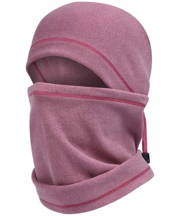 Balaclavas Adjustable Hood Ski Mask Warm Face Cover Winter Cold Weather Balaclava Women Men - Red-pink - CH18Z674TR7 $14.20