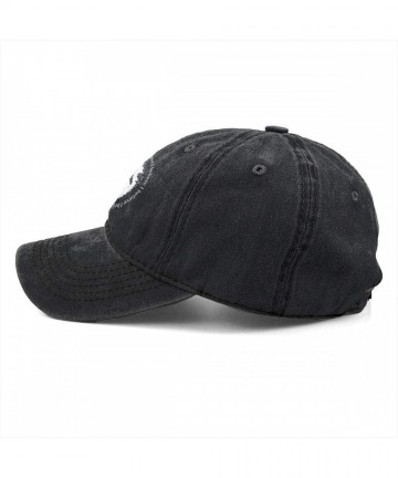 Baseball Caps Unisex UFO Bigfoot Denim Hat Adjustable Washed Dyed Cotton Dad Baseball Caps - Black - Bigfoot I Believe - CO18...