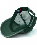 Baseball Caps Low Profile Unstructured HAT Twill Distressed MESH Trucker CAPS - Hunter Green - CX12NS46LCR $16.19