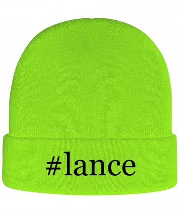 Skullies & Beanies Lance - Hashtag Soft Adult Beanie Cap - Neon Green - C718AXI2HUQ $40.57