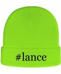 Skullies & Beanies Lance - Hashtag Soft Adult Beanie Cap - Neon Green - C718AXI2HUQ $23.05