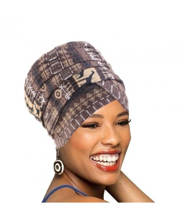 Headbands Easy Wearing African Head Wrap-Long Scarf Turban Shawl Hair Bohemian Headwrap - Colour23 - CH18U8W7K8M $26.18