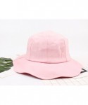 Bucket Hats Women Sun Hats UV Protection Wide Brim Foldable Bucket Hat Beach Hat - Pink - C218E9XO4S0 $32.71