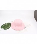 Bucket Hats Women Sun Hats UV Protection Wide Brim Foldable Bucket Hat Beach Hat - Pink - C218E9XO4S0 $32.71