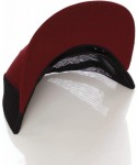 Baseball Caps Structured Trucker Mesh Hat Custom Colors Letter A Initial Baseball Mid Profile - Burgundy Black White Gold - C...