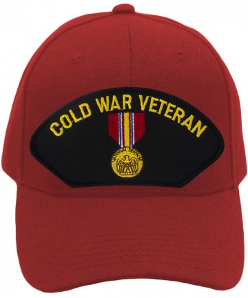 Baseball Caps National Defense Service Medal - Cold War Veteran Era Hat/Ballcap Adjustable One Size Fits Most - Red - CI18SXG...